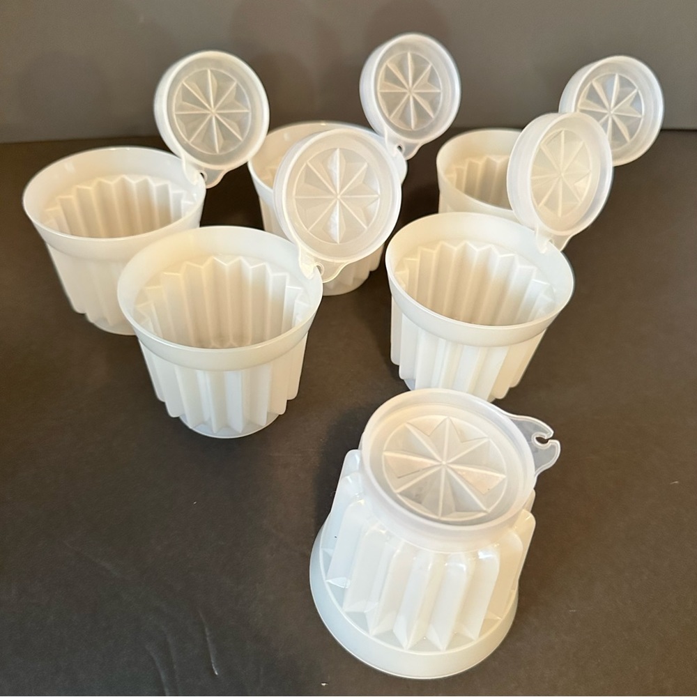 Vintage individual Tupperware jello/pudding moulds